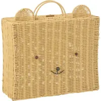 J-Line Basket Suitcase Synthetic Natural Large - ONE SIZE