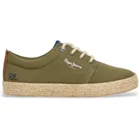 Pepe Jeans unisex for kids. PBS300005 Brady Braid shoes green (32), Flat, Laces, Casual, children's fashion