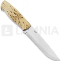 Brisa Trapper 115 puukko, Elmax Scandi, curly birch