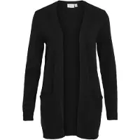 Vila Viril Open L/S Knit Cardigan - Black - XS
