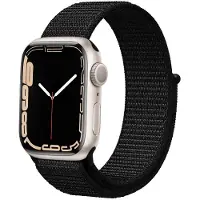 Crong Nylon Reflex - Sport Band Apple Watchille 44/45/46/49 mm (Musta)
