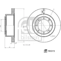 FEBI BILSTEIN Jarrulevy 193315, 1 kpl