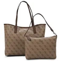 GUESS for woman. HWESG951428 Victtoria 2-in-1 Tote Bag in Beige (OSFA), Casual, Polyurethane