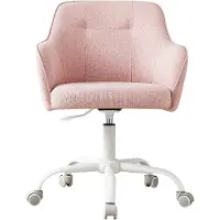 Songmics Toimistotuoli, 64x64x(83-93) cm, Vaaleanpunainen