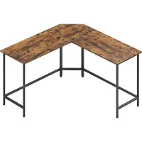 Vasagle Arvutilaud 149x149x75cm, antiikkinen, musta