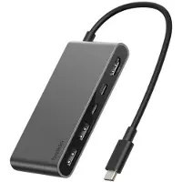 Belkin CONNECT USB-C 5-in-1 MultiPort HDMI 60Hz Adapter Silver