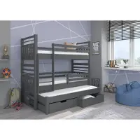 ADRK Furniture Lasten sänky Hippo 208 x 97 x 175 cm, harmaa