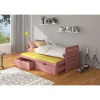 ADRK Furniture Lasten sänky Tomi, 80x180 cm, roosa