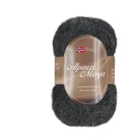 Viking Garn Alpaca Maya 50 g musta/hiilenharmaa