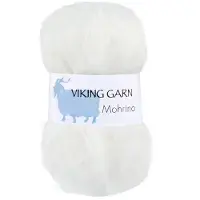 Viking Garn Mohrino 50 g White 500