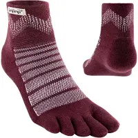 Injinji Outdoor Midweight Mini-Crew Wool Garnet Retkeilysukat M (40.5-44)