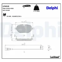 Delphi Jarrupalasarja (4kpl), levyjarru LP4018