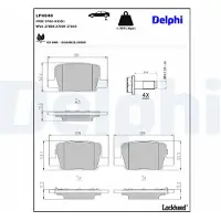 Delphi Jarrupalasarja (4kpl), levyjarru LP4040