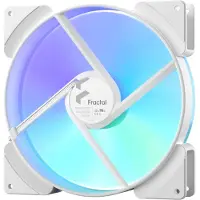 Fractal Design Prisma AL-18 PWM ARGB -tuuletin, Pitkäikäinen liukulaakeri, 180 mm, valkoinen