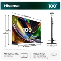 Hisense 100" UR8S 4K/UHD RGB MiniLED älytelevisio (2026)