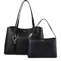 GUESS for woman. HWBG9735230 Melody 2-in-1 Tote Bag ? Black (OSFA), Casual, Polyurethane