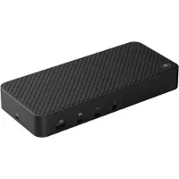 Deltaco – DisplayLink docking station, triple display 4K, B2B package, black (#1229)