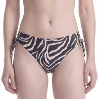 HUGO for woman. 50561305 Printed bikini bottoms with black stacked logo pendant (L), Beachwear, Polyamide