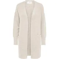 Selected Slwlulu New Ls Knit Long Cardigan B Noos - Beige - S