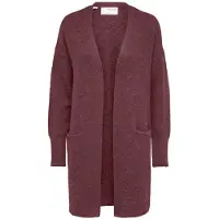 Selected Slflulu New Ls Knit Long Cardigan B Noos - Burgundy - S