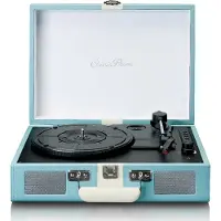 Lenco Classic Phono TT-110BUWH - Bluetooth-vinyylisoitin integroituine kaiuttimine - Sininen Valkoinen