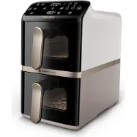 Philips Ovi Stacked Dual Basket ilmakeitin NA462/80 musta/silkkivalkoinen/silkkibeige/kupari