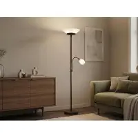 TRIO Leuchten Uplight lattiavalaisin Gerry, Ruskea/ruoste, Olohuone/ruokailutila, Metalli, Moderni