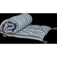 Lene Bjerre Felima Mattress 190X70X7 Cm. Linen/Blue - Beige - 190X 7X 70CM