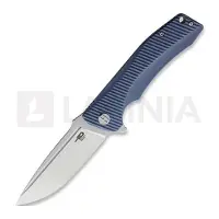 Bestech Mako - Stonewash + Satin - G10 kääntöveitsi, harmaa