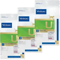 Virbac Veterinary HPM 1 Urology Struvite Dissolution Cat kissan kuivaruoka struviittikivien liuottamiseen, 3 kg