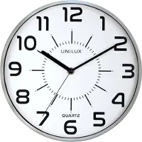 Unilux Silent Wall Clock 285 Cm Metallic Gray Color Hopeinen