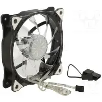 Akasa – Vegas LED chassi fan, 120x120x25mm, 1200rpm, 3-pin, white (AK-FN091-WH)