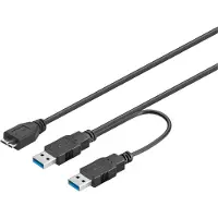 Pro USB 3.0 -kaksitehoinen SuperSpeed-kaapeli, musta
