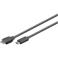 Microconnect USB-C – Micro-USB B -kaapeli, 4,5 W, 1 m, musta