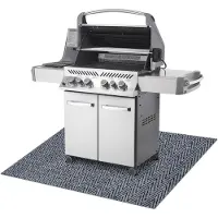 Rugsx MAGNUS 2954 estera protectora para parrilla para terraza, exterior - gris 100x150 cm
