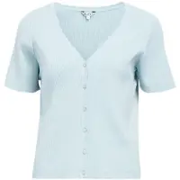 Object Objkelly S/S Re V-Neck Cardigan Noos - Blue - M