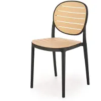 Halmar 4 tuolin setti K529, musta/hiekanvärinen