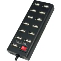 Logilink UA0126, USB 2.0, 480 Mbit/s, Musta, Tila, 0,75 m, CE, RoHS