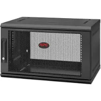 Schneider Electric NetShelter WX 6U Single Hinged, seinäkiinnitettävä 19" kaappi, musta