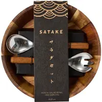 Satake - Salaattikulho + salaaattiottimet Akaasia