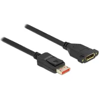 DeLOCK – DisplayPort extension cable panel-mount 8K 60 Hz 1 m (87095)
