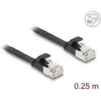 DeLOCK 81161, 0,25 m, Cat6a, U/FTP (STP), RJ-45, RJ-45, Musta