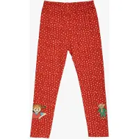 Peppi Pitkätossu Pilkku Leggingsit, Punainen/Vaaleanpunainen, 98-104
