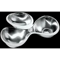 Alessi Three-Piece Hors-D'oeuvre Set In 18/10 Stainless Steel, Matte With Mirror-Polished Edge - Silver - W:20CM