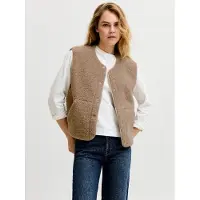 JJXX Jxvera Teddy Vest Otw Noos - Beige - S