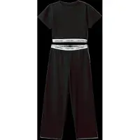 Calvin Klein Knit Pj Set (Ss+Pant) - Black - 128-140