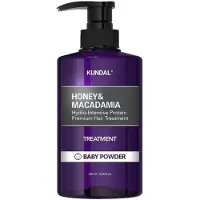 Kundal Honey & Macadamia Baby Powder tehokosteuttava hoito kuiville ja vaurioituneille hiuksille 500 ml