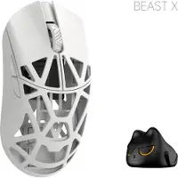 WLMouse Beast X Pro - Milky White [Omron Opticals] - Solid Sides
