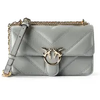 Pinko Love One Mini Crossbody-laukku Nahka 20.5 cm Harmaa