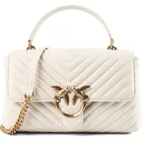 Pinko Love Lady Käsilaukku Nahka 25 cm Valkoinen